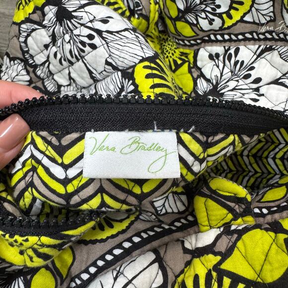 Vera Bradley Duffel Bag Retired Citron Travel Weekender Quilted White Green Tote - Picture 2 of 13